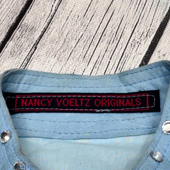Nancy Voeltz Original Custom Western Show Jacket Baby Blue Size Medium - Picture 3 of 4